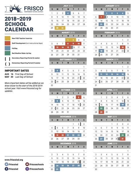 Fisd 2018 To 2019 Calendar